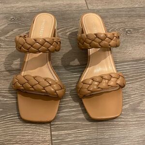 Sincerely Jules tan braided heels